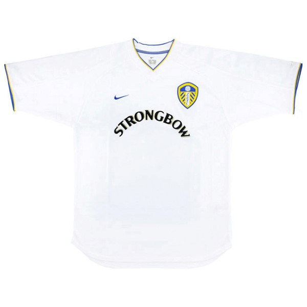 Tailandia Camiseta Leeds United 1ª Kit Retro 2000 2002 Blanco